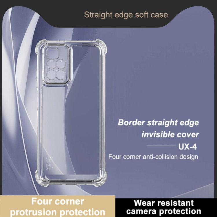 For Redmi 10 4G Global IMAK UX-4 Series Four-corner Shockproof Phone Case - Transparent
