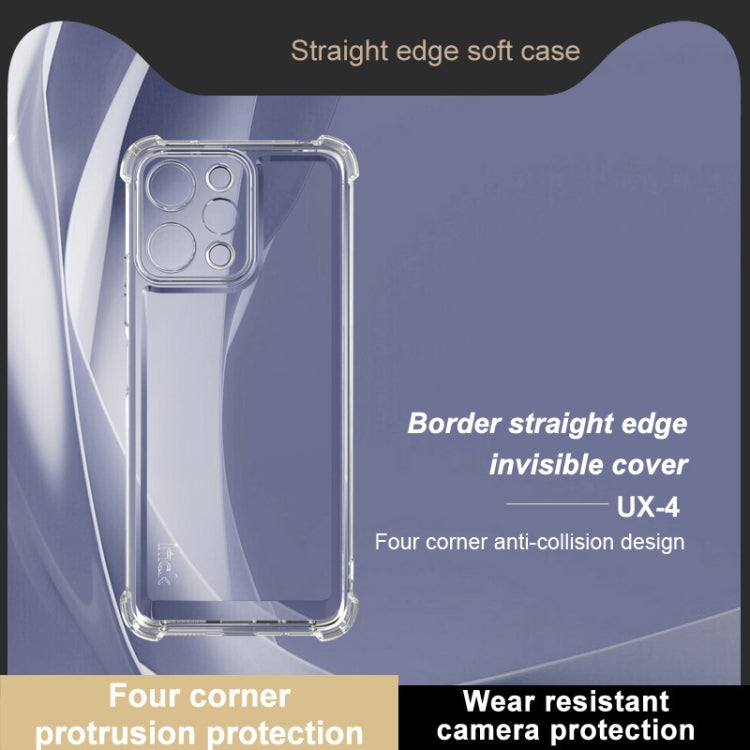 For Redmi 12 4G Global IMAK UX-4 Series Four-corner Shockproof Phone Case - Transparent