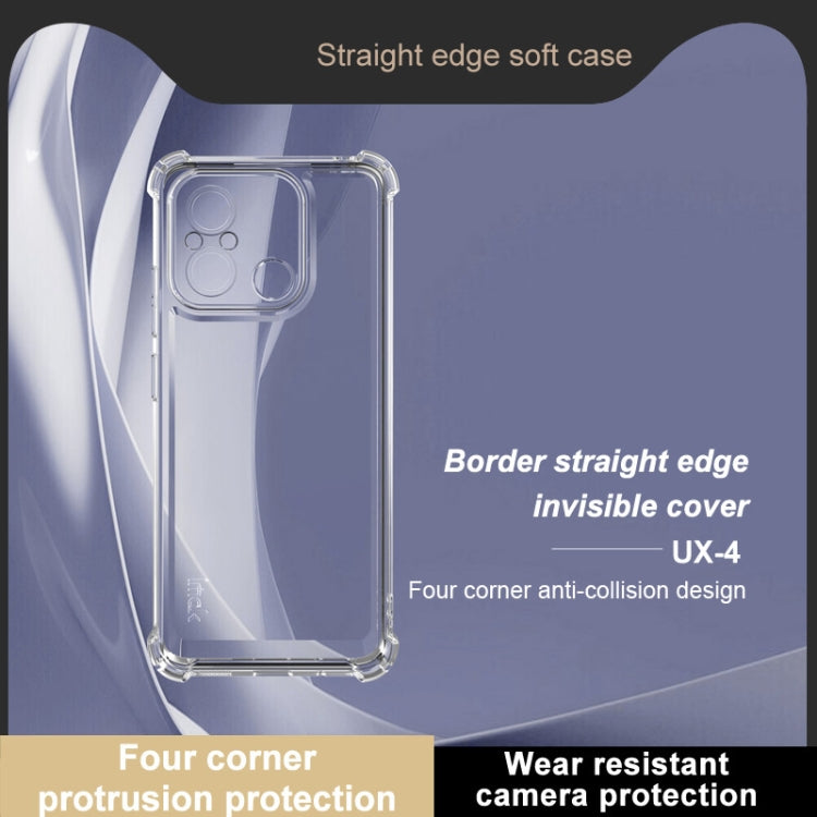 For Redmi 12C 4G / Redmi 11A 4G IMAK UX-4 Series Four-corner Shockproof Phone Case - Transparent