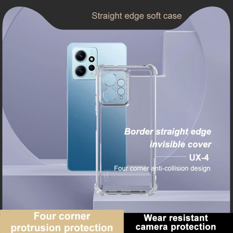 For Redmi Note 12 4G IMAK UX-4 Series Four-corner Shockproof Phone Case - Transparent