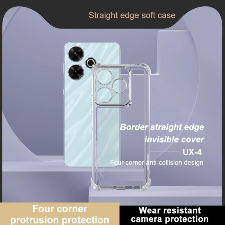 For Redmi 13 4G Global IMAK UX-4 Series Four-corner Shockproof Phone Case - Transparent