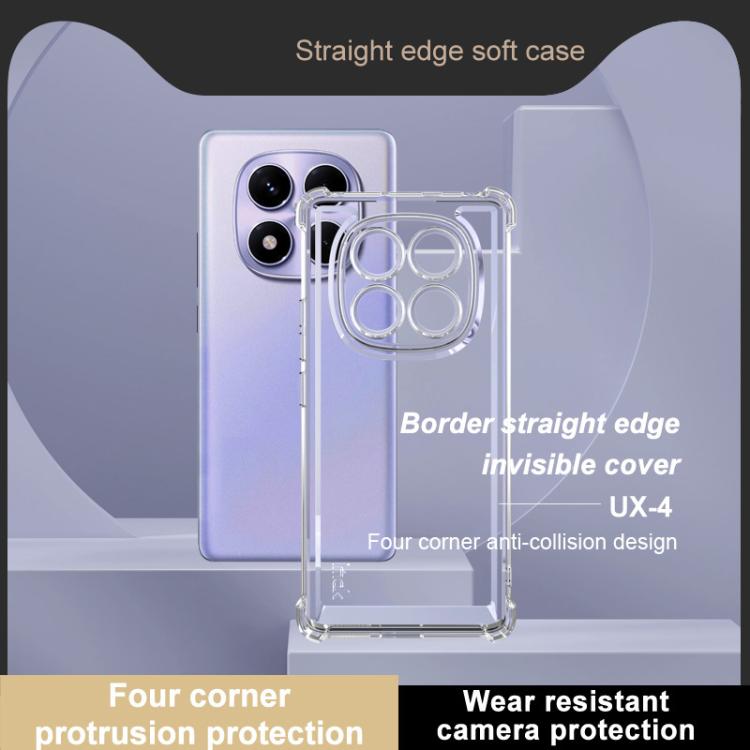 For Redmi Note 14 Pro 4G Global IMAK UX-4 Series Four-corner Shockproof Phone Case - Transparent