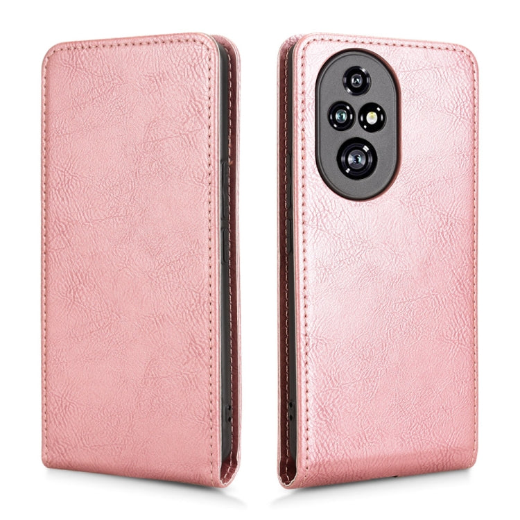 For Honor 200 Pro 5G Magnetic Vertical Flip Leather Phone Case