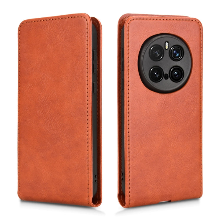 For Honor Magic7 Pro Magnetic Vertical Flip Leather Phone Case
