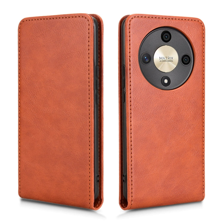 For Honor Magic6 Lite / X9b 5G Magnetic Vertical Flip Leather Phone Case