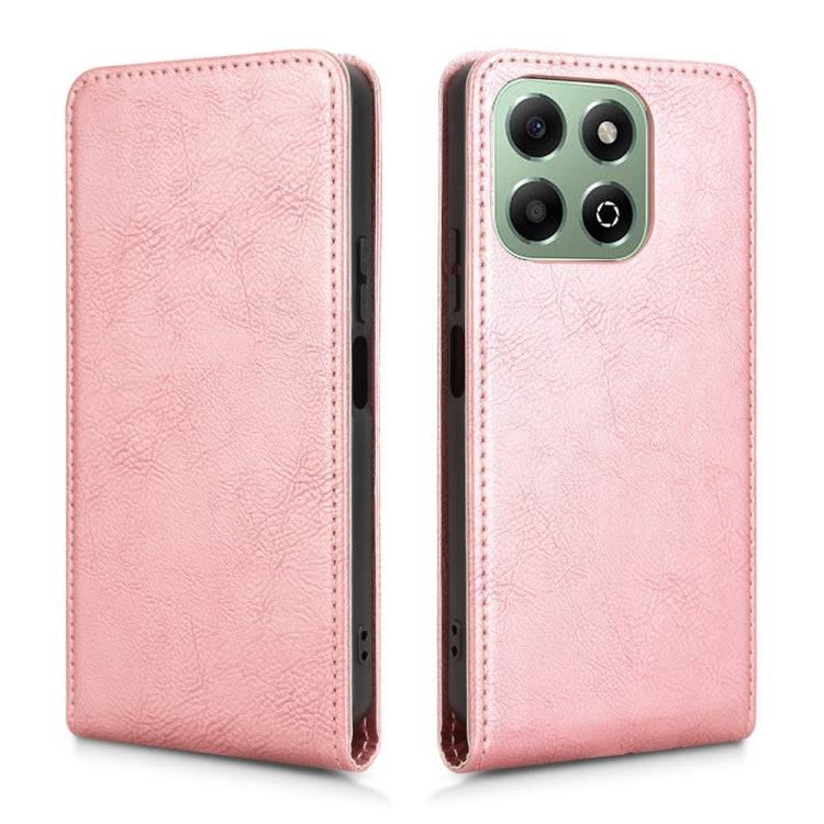 For Honor X6b 4G Magnetic Vertical Flip Leather Phone Case