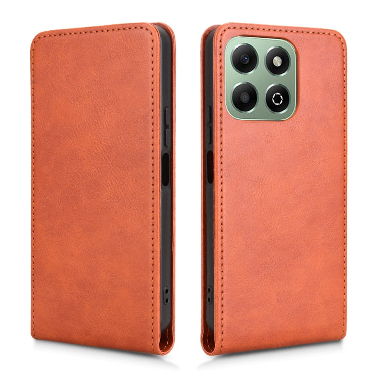 For Honor X6b 4G Magnetic Vertical Flip Leather Phone Case