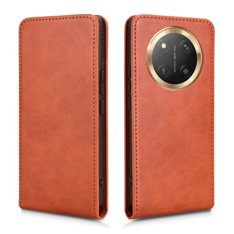 For Honor X60 Pro 5G / X9c 5G Magnetic Vertical Flip Leather Phone Case