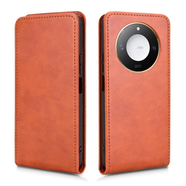 For Honor X60 5G / X9c Smart Magnetic Vertical Flip Leather Phone Case
