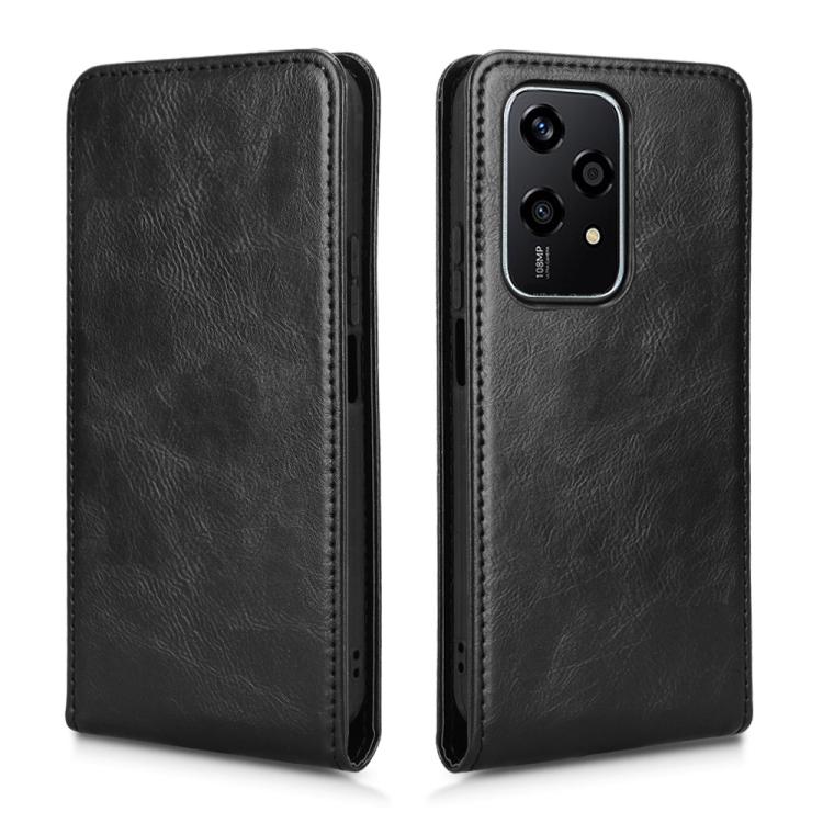 For Honor 200 Lite 5G Global Magnetic Vertical Flip Leather Phone Case