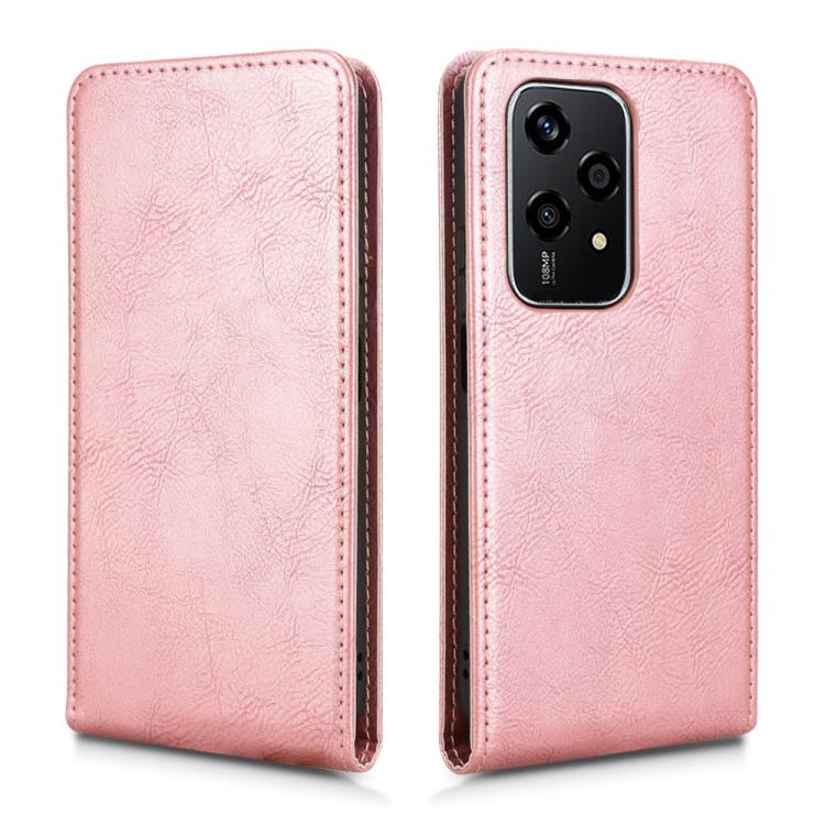 For Honor 200 Lite 5G Global Magnetic Vertical Flip Leather Phone Case