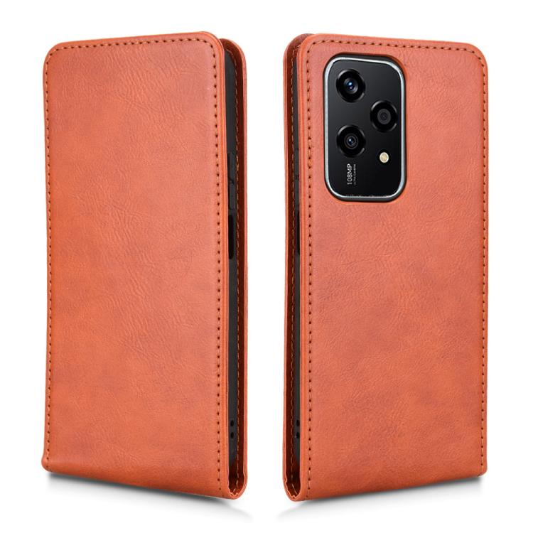 For Honor 200 Lite 5G Global Magnetic Vertical Flip Leather Phone Case