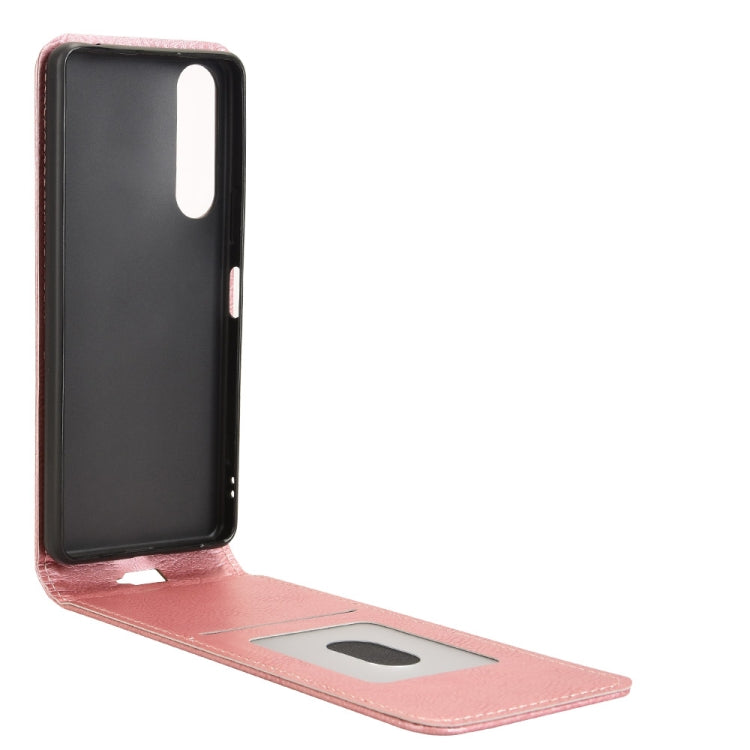 For Sony Xperia 5 IV Magnetic Vertical Flip Leather Phone Case