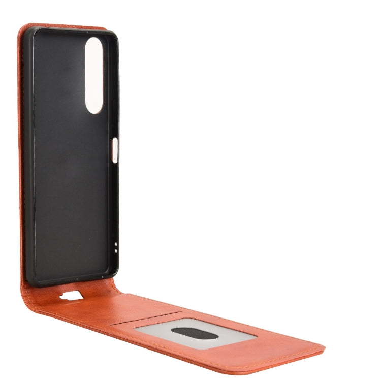 For Sony Xperia 5 IV Magnetic Vertical Flip Leather Phone Case