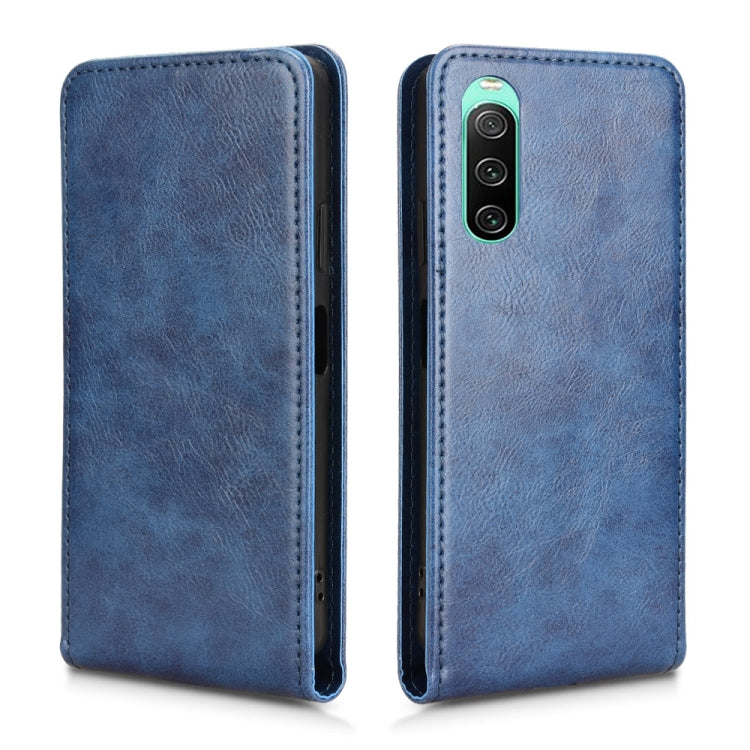 For Sony Xperia 10 IV Magnetic Vertical Flip Leather Phone Case