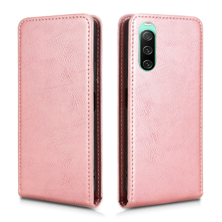 For Sony Xperia 10 IV Magnetic Vertical Flip Leather Phone Case