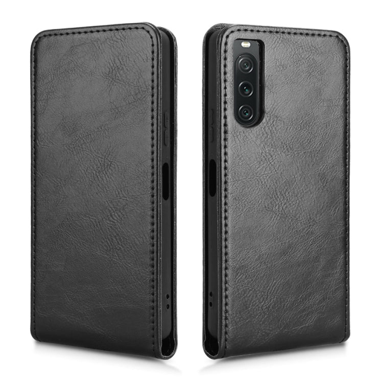 For Sony Xperia 10 V Magnetic Vertical Flip Leather Phone Case