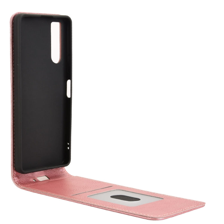 For Sony Xperia 10 V Magnetic Vertical Flip Leather Phone Case