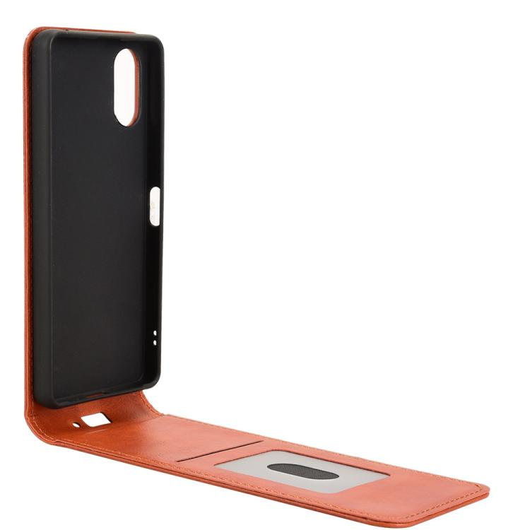 For Sony Xperia 1 VI Magnetic Vertical Flip Leather Phone Case