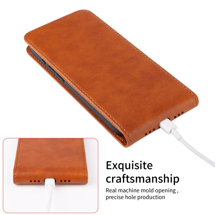 For Sony Xperia 1 VI Magnetic Vertical Flip Leather Phone Case