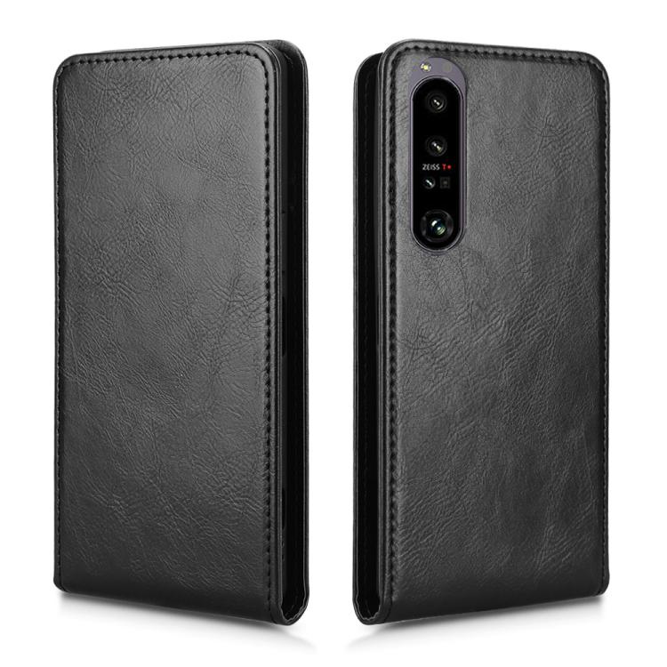 For Sony Xperia 1 IV Magnetic Vertical Flip Leather Phone Case