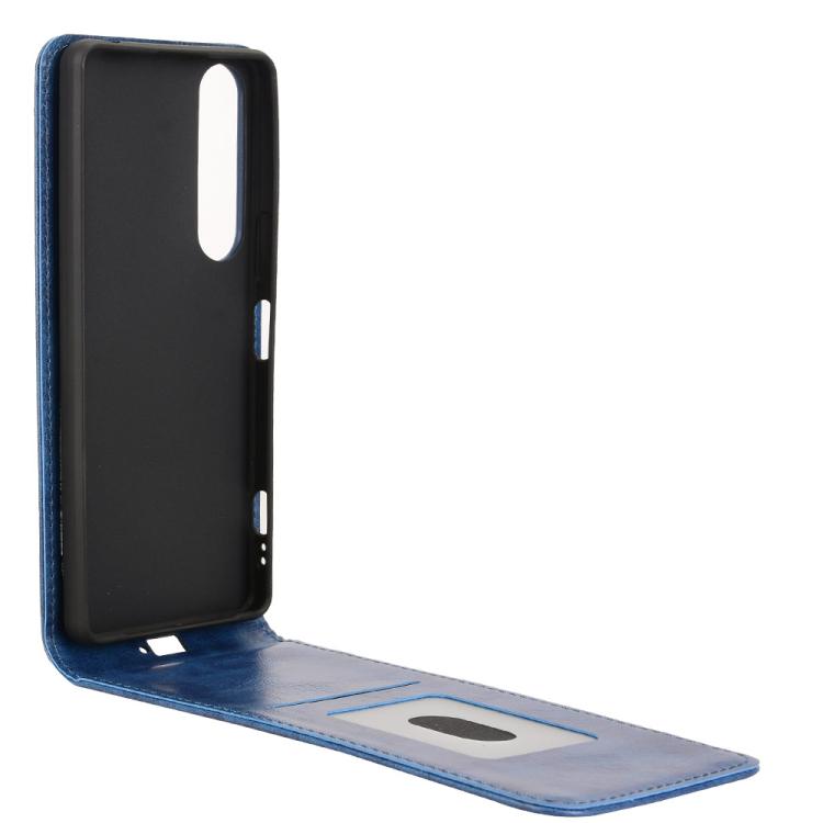 For Sony Xperia 1 IV Magnetic Vertical Flip Leather Phone Case
