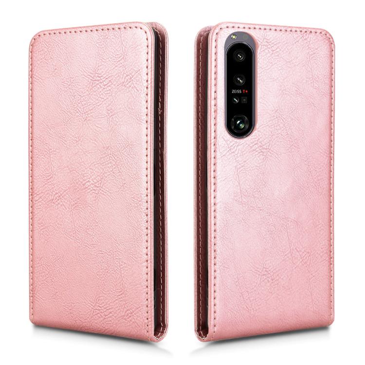 For Sony Xperia 1 IV Magnetic Vertical Flip Leather Phone Case