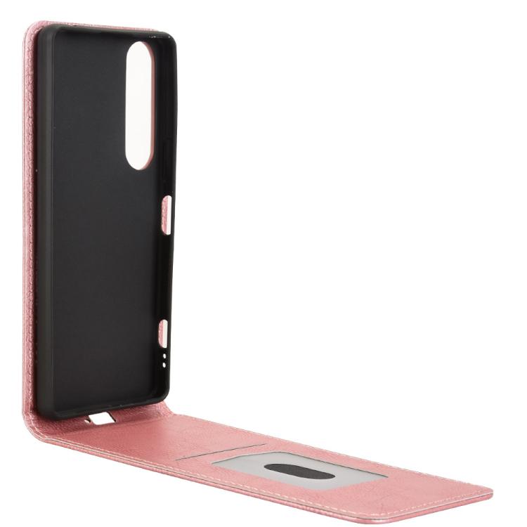 For Sony Xperia 1 IV Magnetic Vertical Flip Leather Phone Case