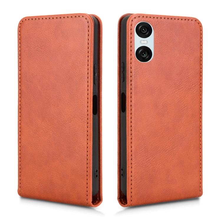 For Sony Xperia 10 VI Magnetic Vertical Flip Leather Phone Case