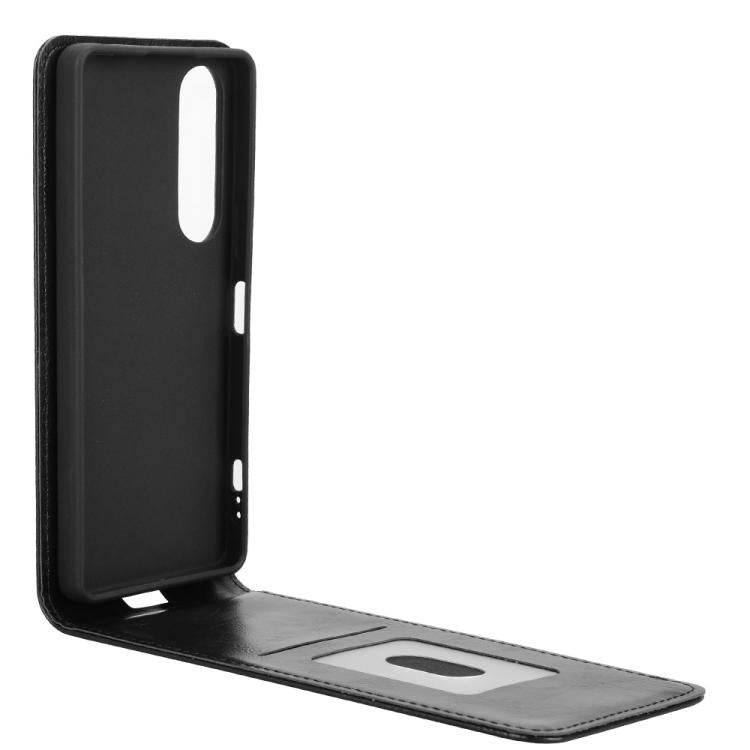 For Sony Xperia 1 V 2023 Magnetic Vertical Flip Leather Phone Case