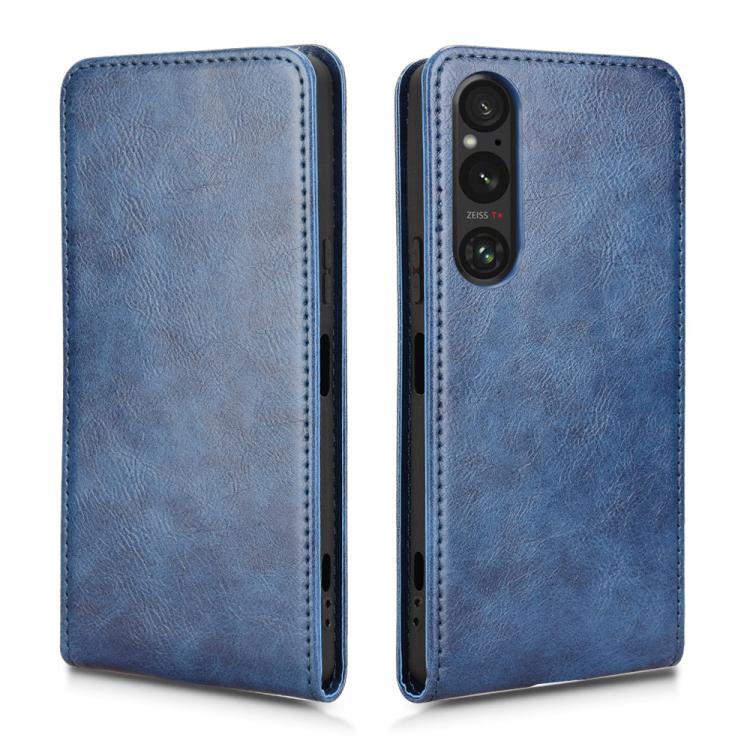 For Sony Xperia 1 V 2023 Magnetic Vertical Flip Leather Phone Case