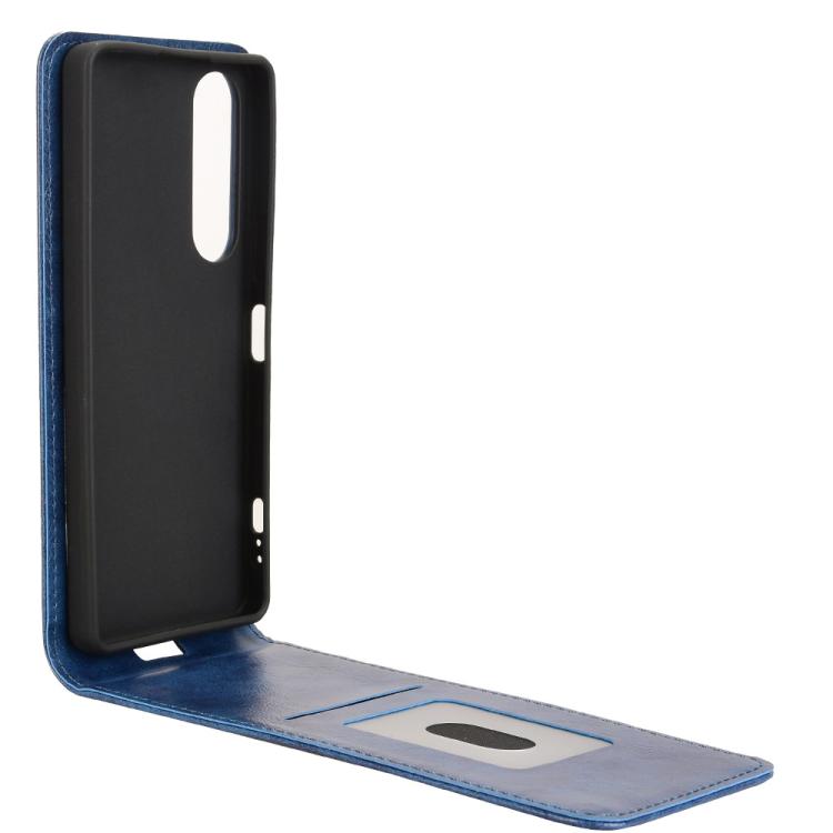 For Sony Xperia 1 V 2023 Magnetic Vertical Flip Leather Phone Case