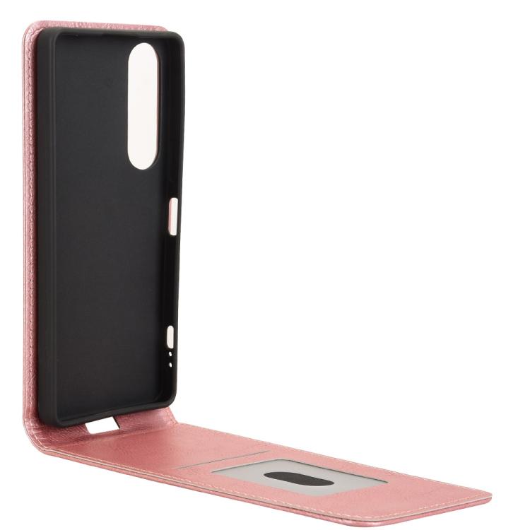 For Sony Xperia 1 V 2023 Magnetic Vertical Flip Leather Phone Case