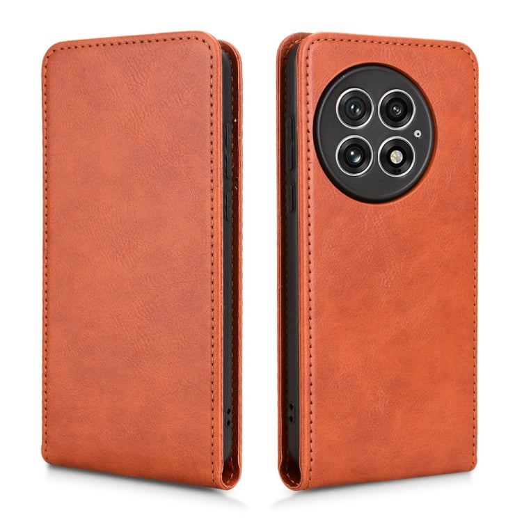 For OnePlus 13 Magnetic Vertical Flip Leather Phone Case
