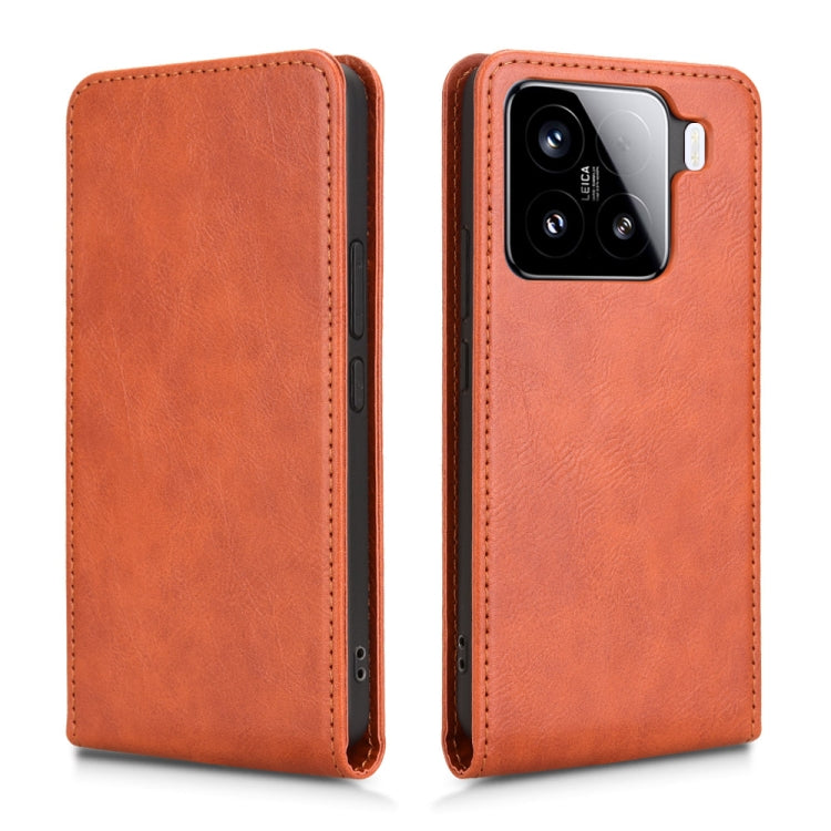 For Xiaomi 15 Pro Magnetic Vertical Flip Leather Phone Case