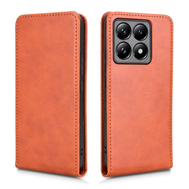For Xiaomi 14T Magnetic Vertical Flip Leather Phone Case