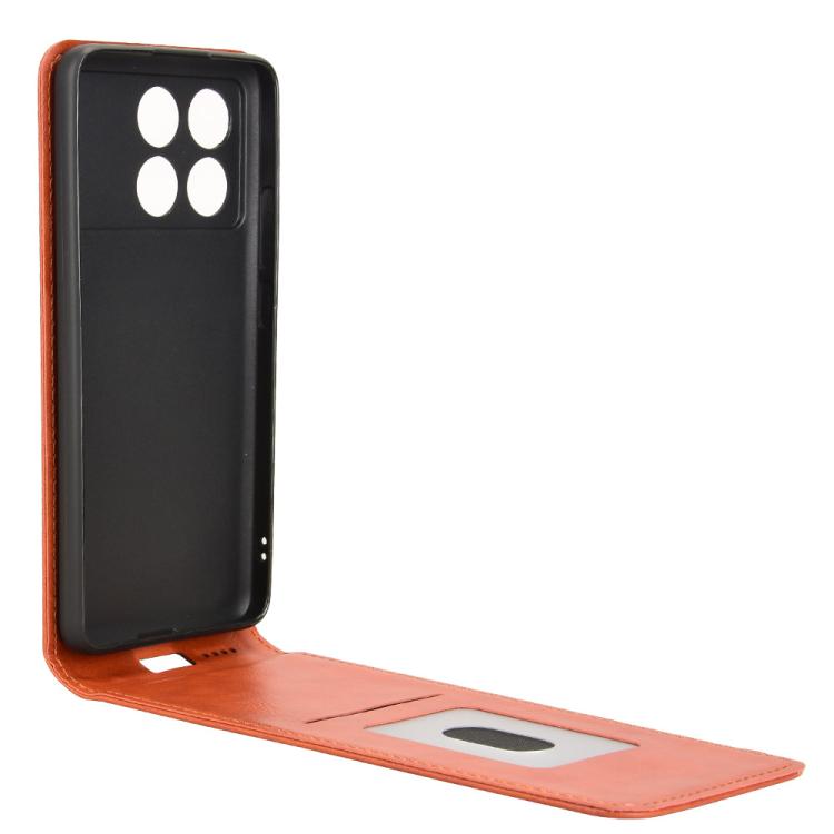 For Xiaomi Poco X6 Pro / Redmi K70E 5G Magnetic Vertical Flip Leather Phone Case