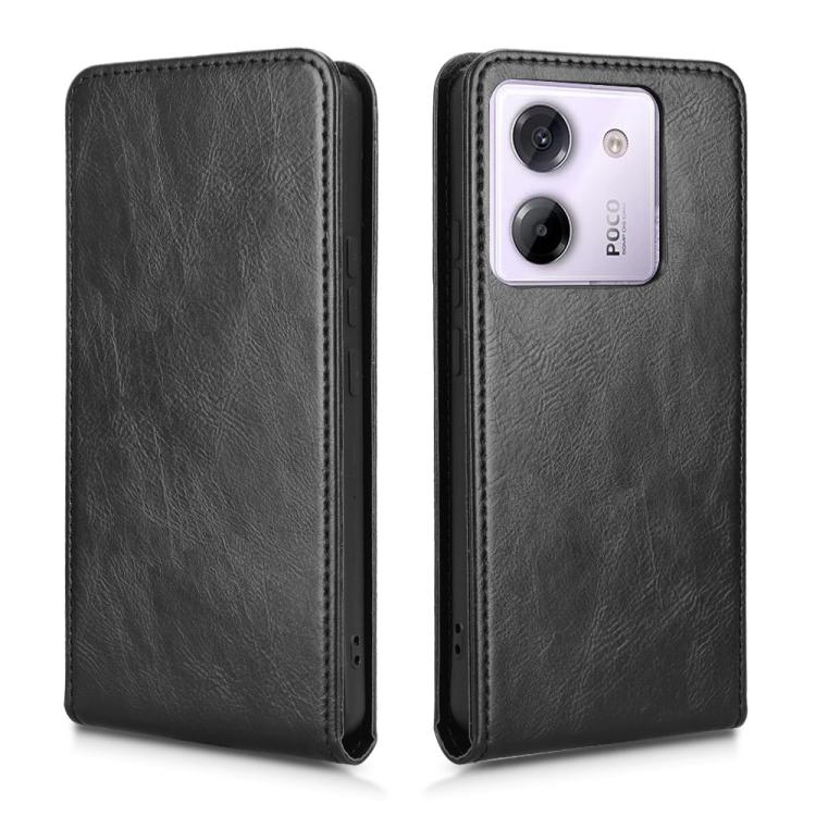 For Xiaomi Poco M7 Pro 5G / Redmi Note 14 5G Magnetic Vertical Flip Leather Phone Case