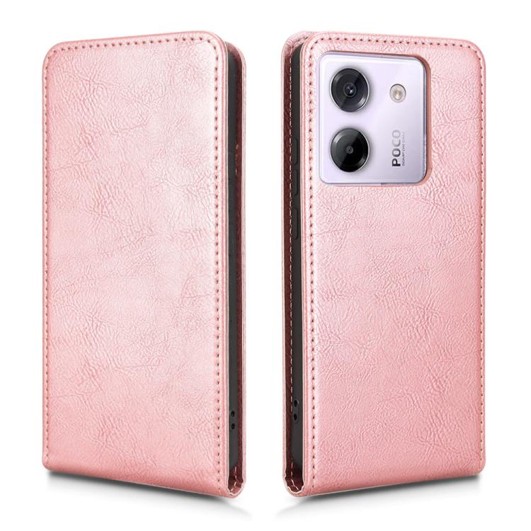 For Xiaomi Poco M7 Pro 5G / Redmi Note 14 5G Magnetic Vertical Flip Leather Phone Case
