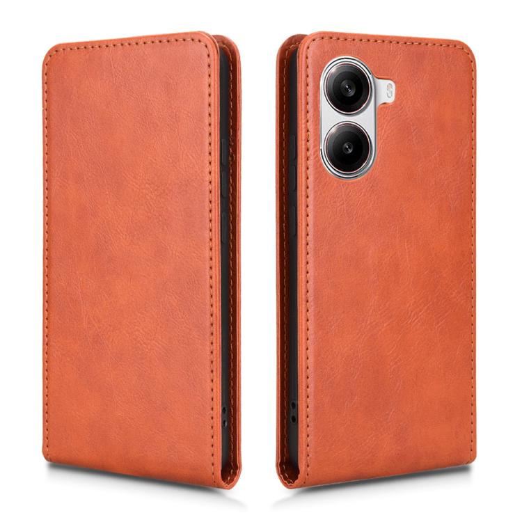 For Xiaomi Poco X7 Pro 5G / Redmi Turbo 4 Magnetic Vertical Flip Leather Phone Case