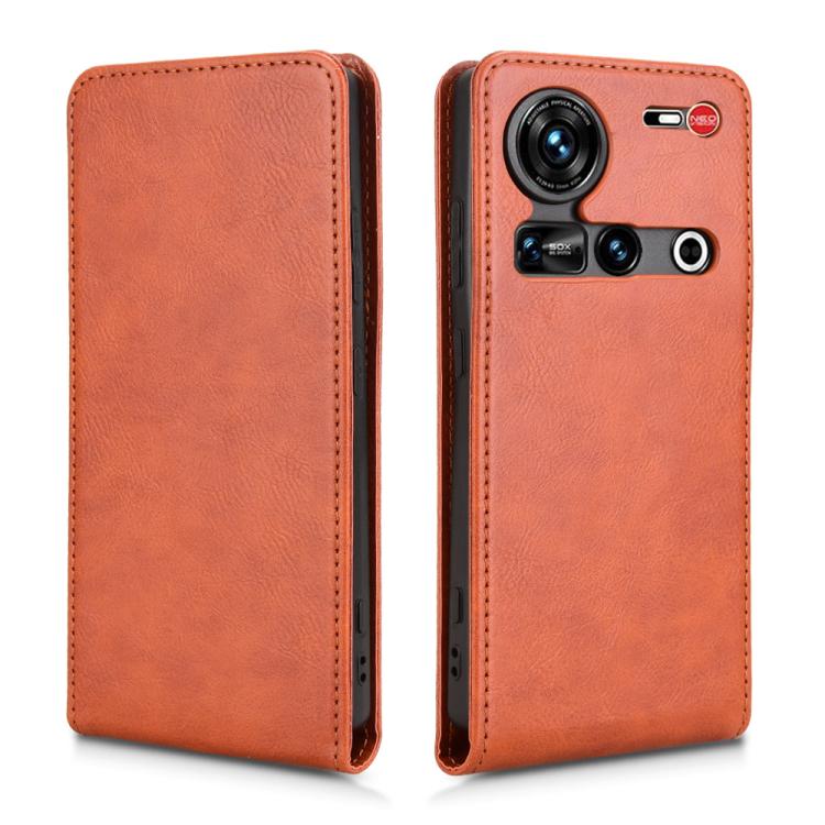 For ZTE Nubia Z70 Ultra Magnetic Vertical Flip Leather Phone Case