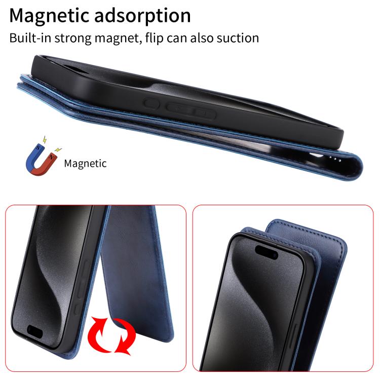 For ZTE nubia Red Magic 10 Pro+ Magnetic Vertical Flip Leather Phone Case