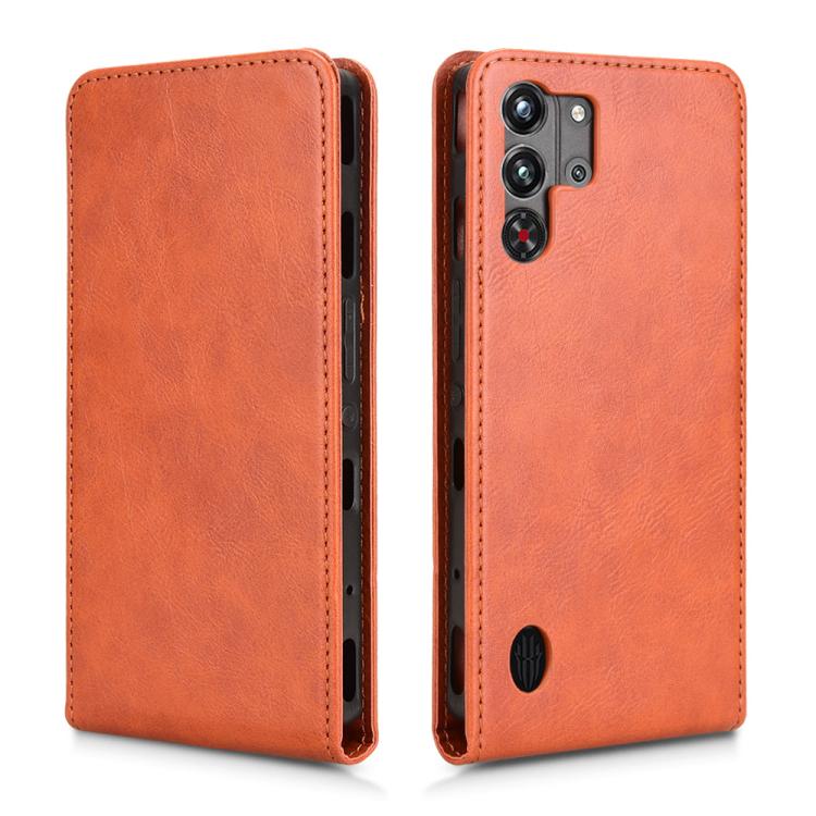 For ZTE nubia Red Magic 10 Pro+ Magnetic Vertical Flip Leather Phone Case