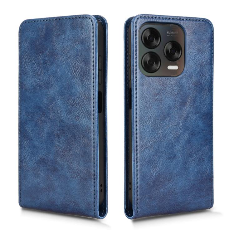 For ZTE Blade V70 Design 4G Magnetic Vertical Flip Leather Phone Case