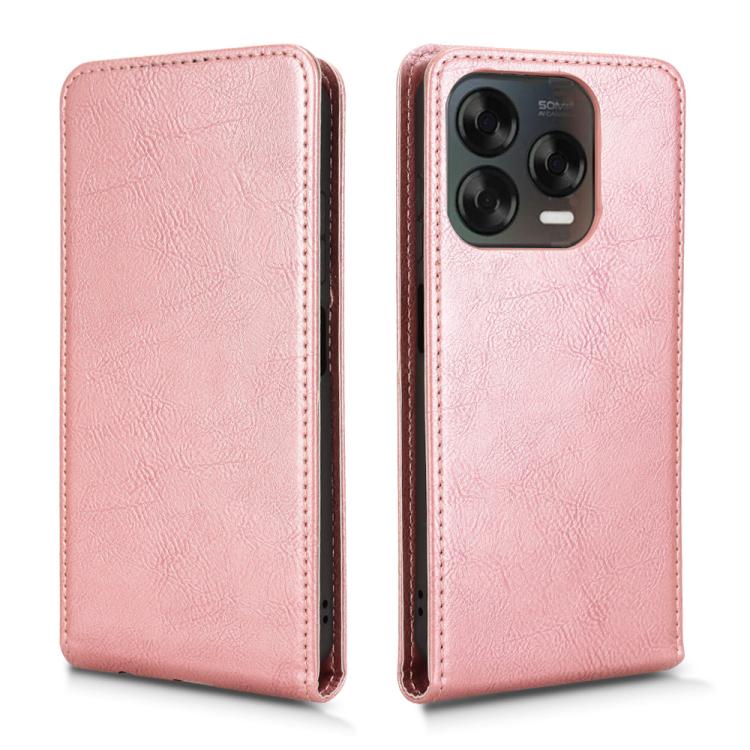 For ZTE Blade V70 Design 4G Magnetic Vertical Flip Leather Phone Case