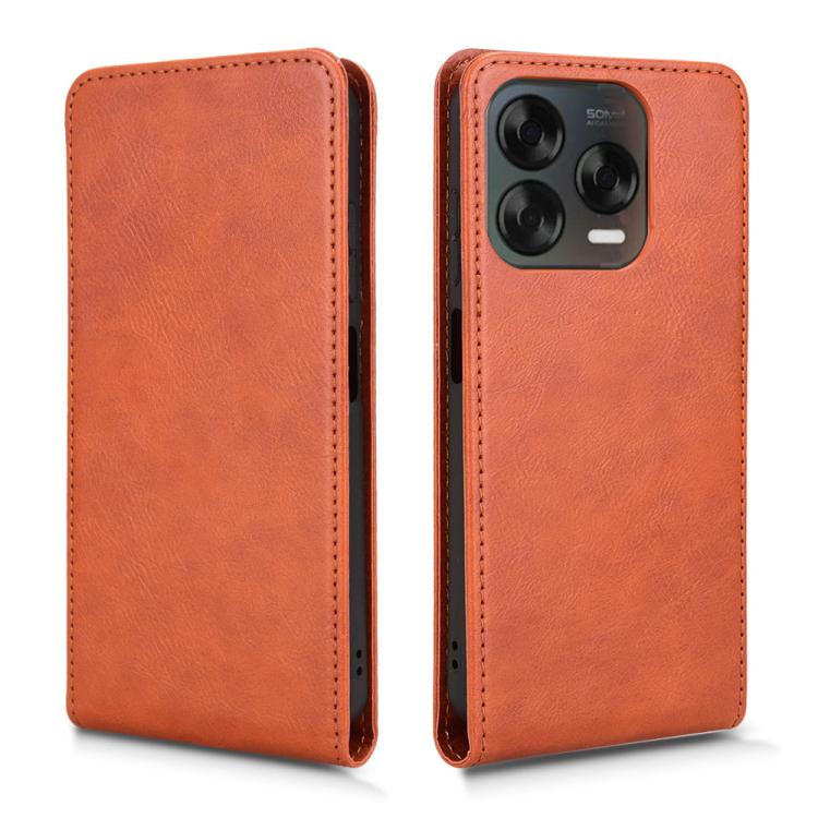For ZTE Blade V70 Design 4G Magnetic Vertical Flip Leather Phone Case