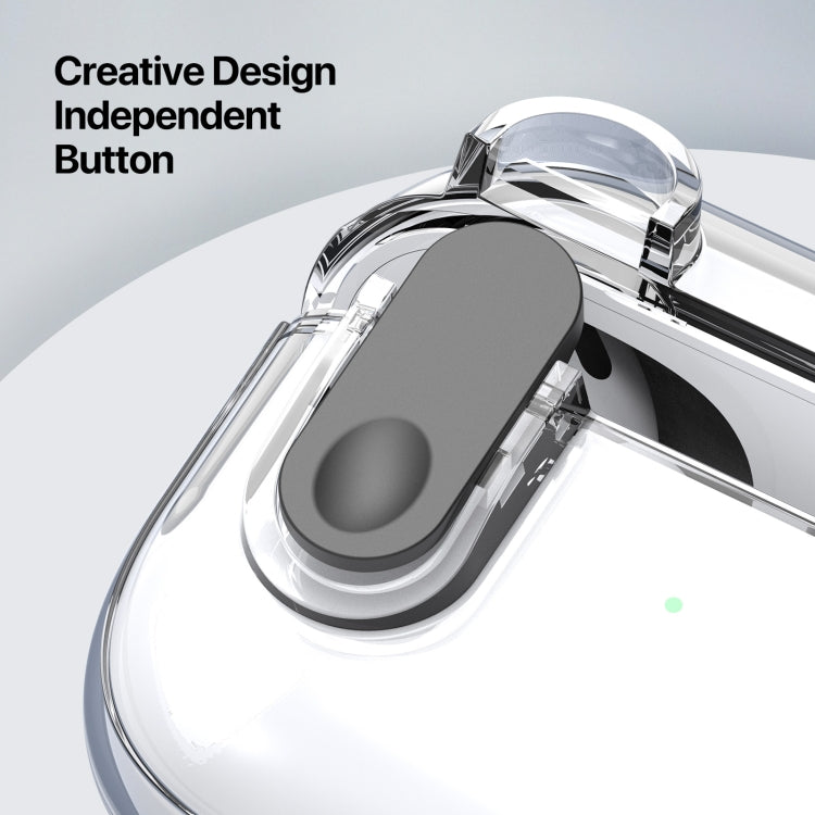 For AirPods 4 DUX DUCIS PECL Series Split Transparent Earphone Case with Hook