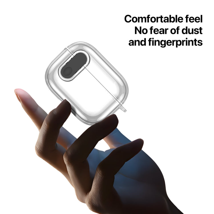 For AirPods 4 DUX DUCIS PECL Series Split Transparent Earphone Case with Hook