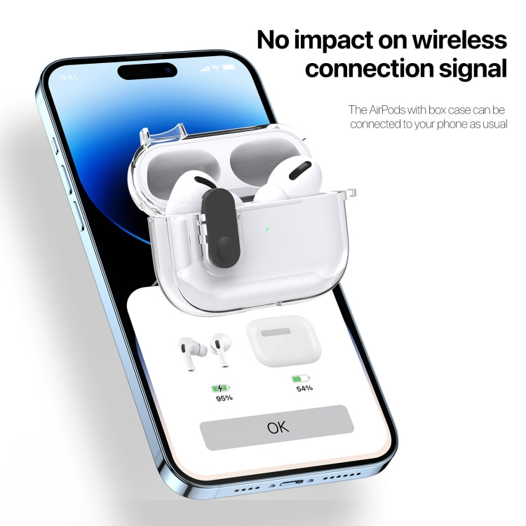 For AirPods 4 DUX DUCIS PECL Series Split Transparent Earphone Case with Hook