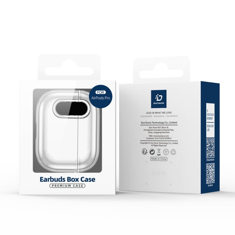 For AirPods 4 DUX DUCIS PECL Series Split Transparent Earphone Case with Hook
